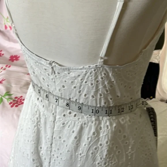 Simplee White Babydoll Eyelet Crochet Maxi Dress - Picture 15 of 15